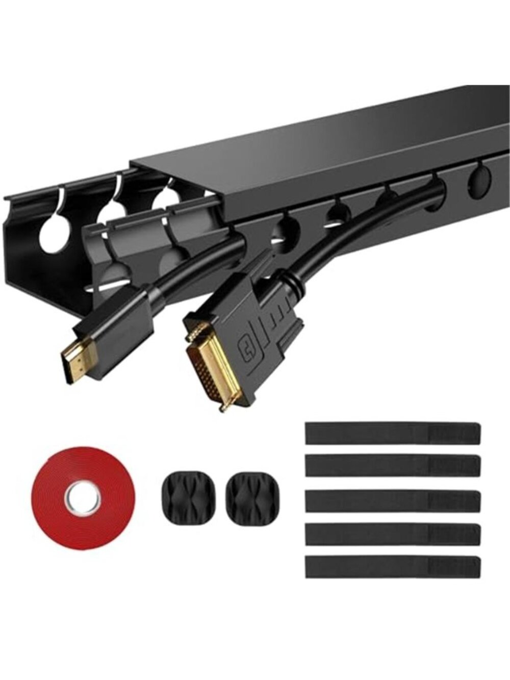 Cable Raceway Cord Cover Wire Management Wall Cable Concealer Organizer 77 Inch